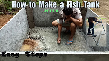 How to make a cement fish tank for fish farming - step by step