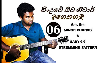 How To Play Am & Dm Minor Chords with 4/4 Strumming pattern-Guitar Lesson in Sinhala (Lesson 06)